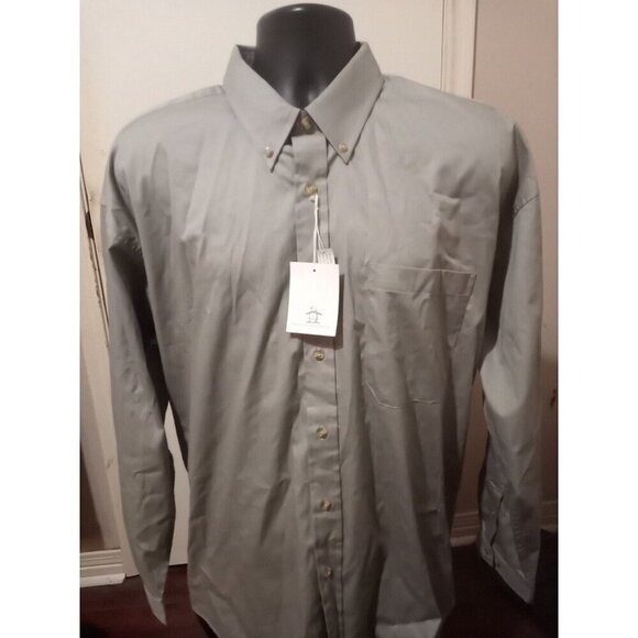Munsingwear Other - New Munsingwear Wrinkle Resistant Men's Long Sleeve Button-Down Shirt Gray XL